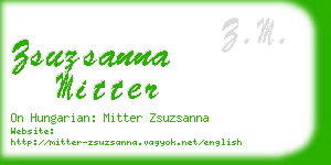 zsuzsanna mitter business card